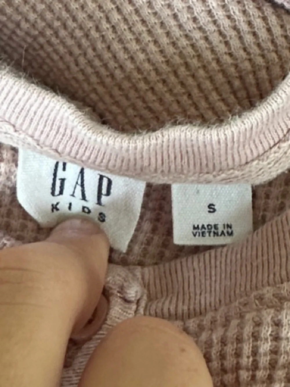 GAP Girls Dusty Pink Ribbed Henley Dress